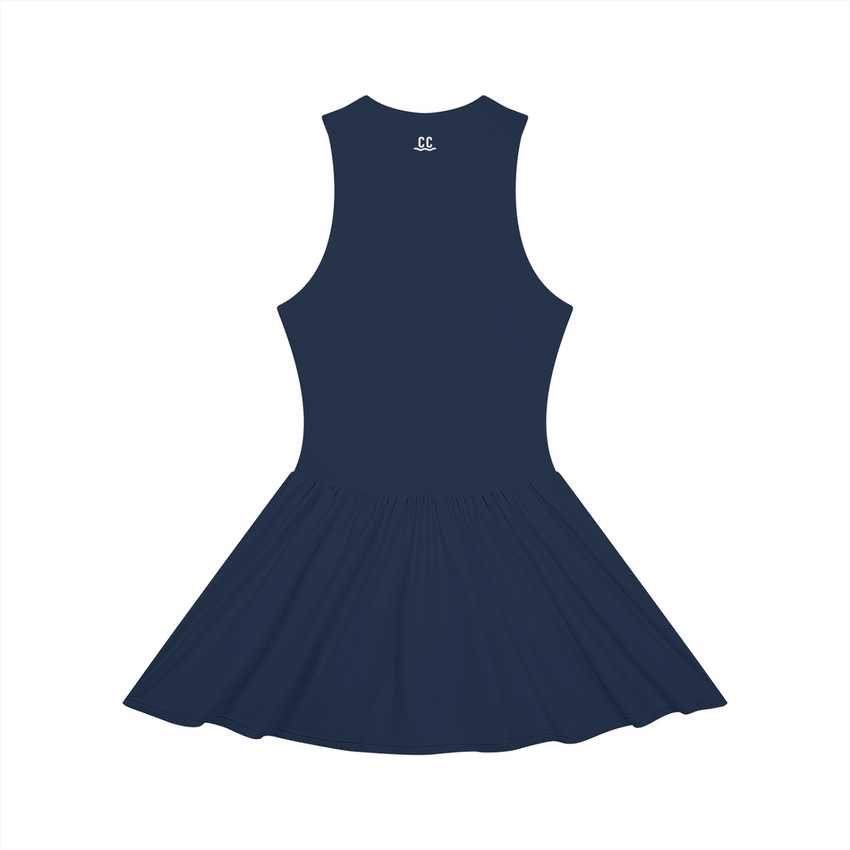 Dark color Women’s Ruched Sleeveless Full-Zip Dress