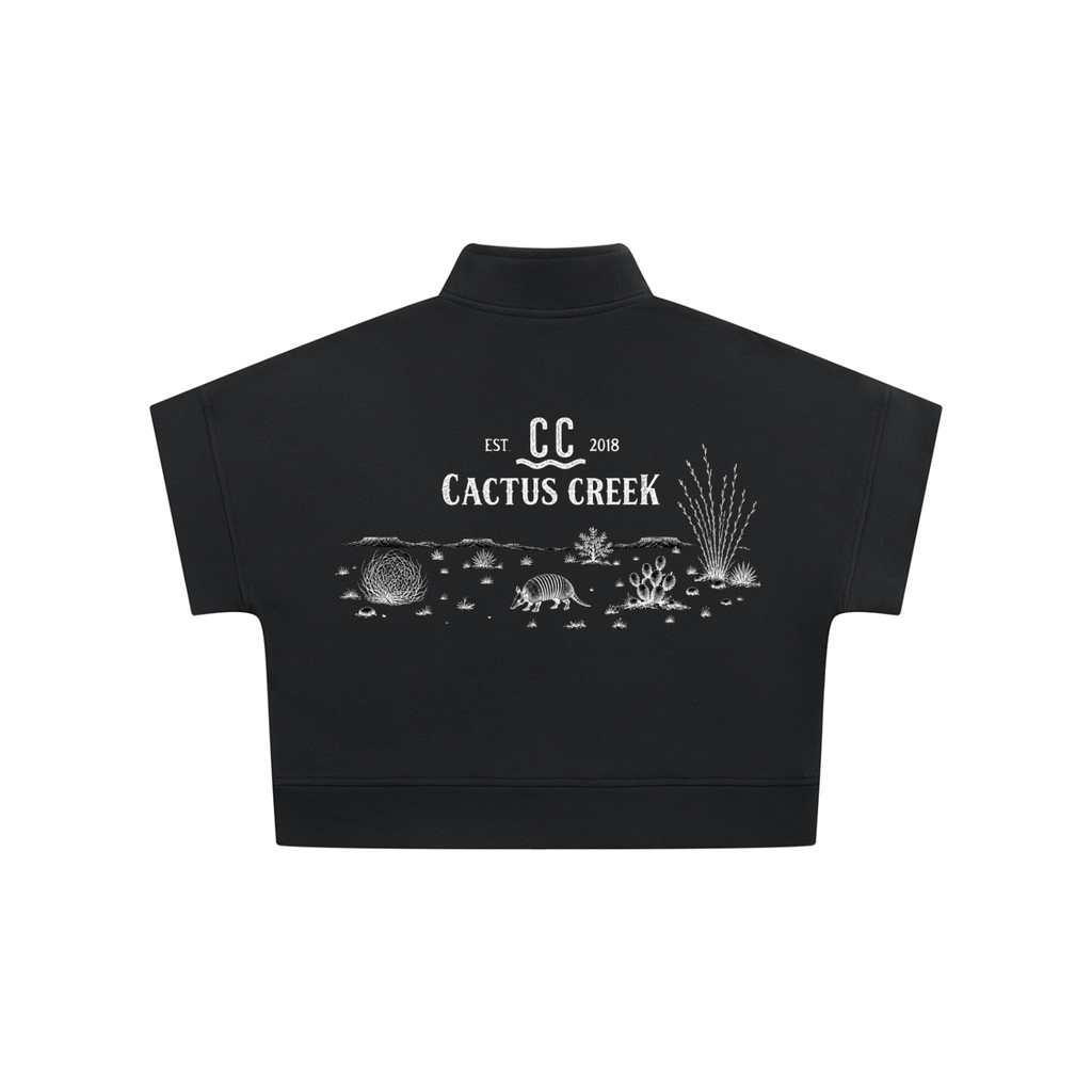 Women's Quarter Zip Crop Sweatshirt
