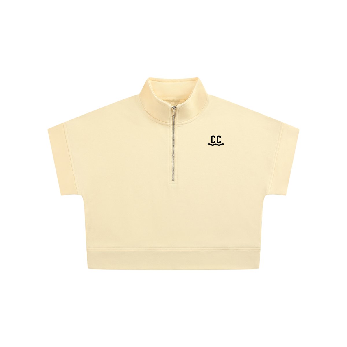 Women's Quarter Zip Crop Sweatshirt