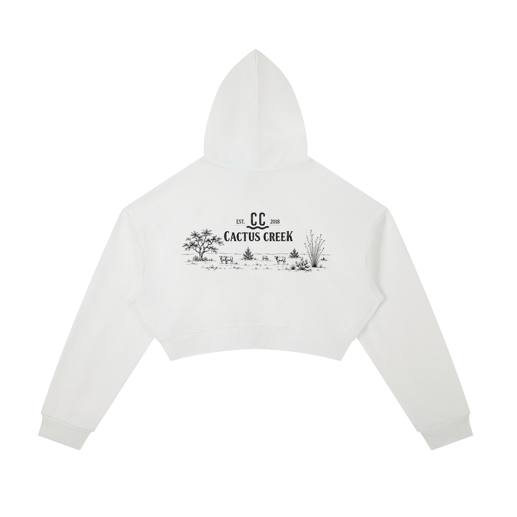 Essential Cropped Zip-Up Hoodie
