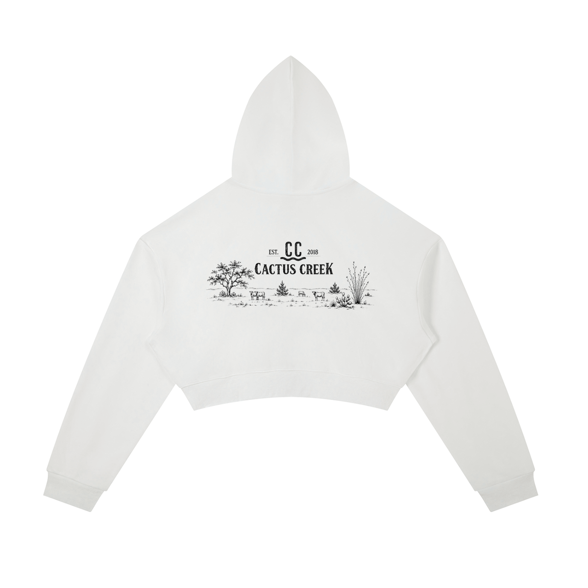 Essential Cropped Zip-Up Hoodie