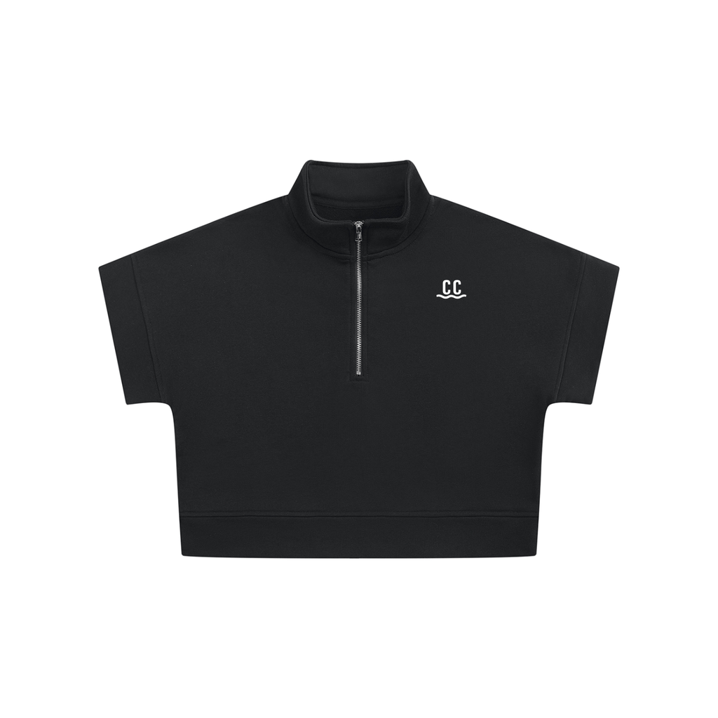 Women's Quarter Zip Crop Sweatshirt