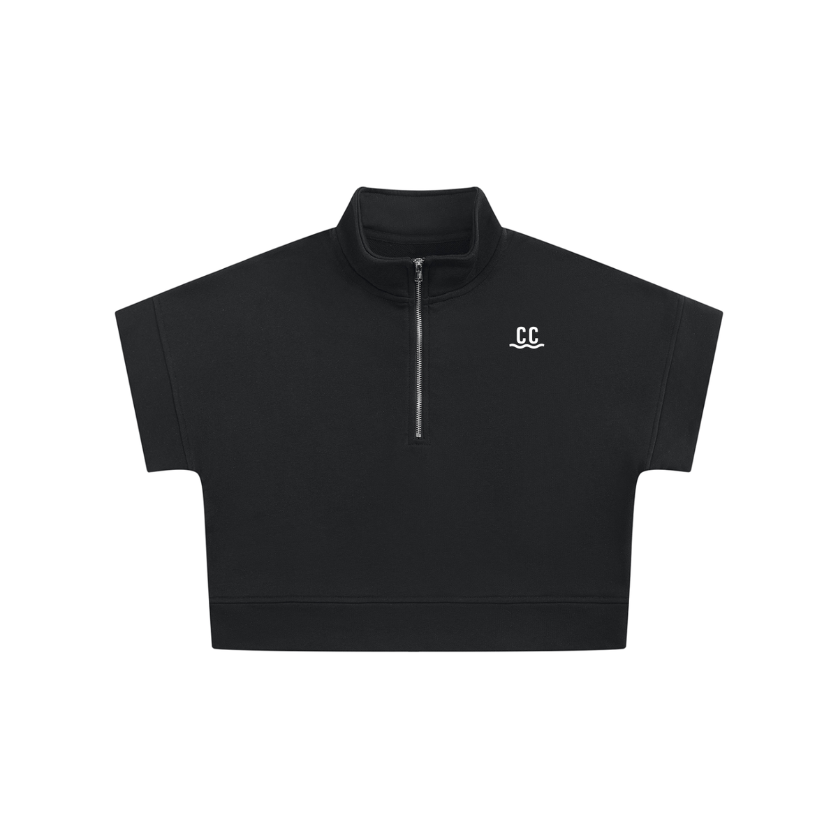 Women's Quarter Zip Crop Sweatshirt