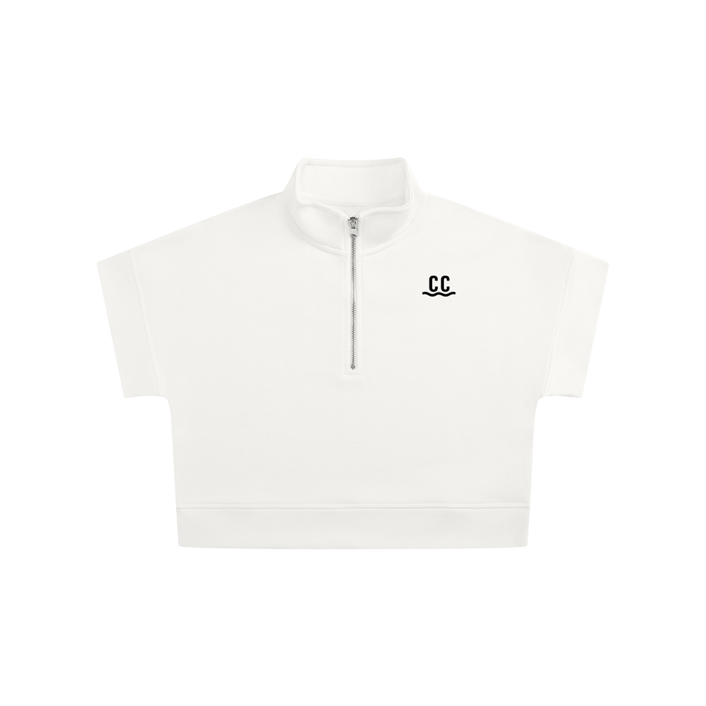 Women's Quarter Zip Crop Sweatshirt