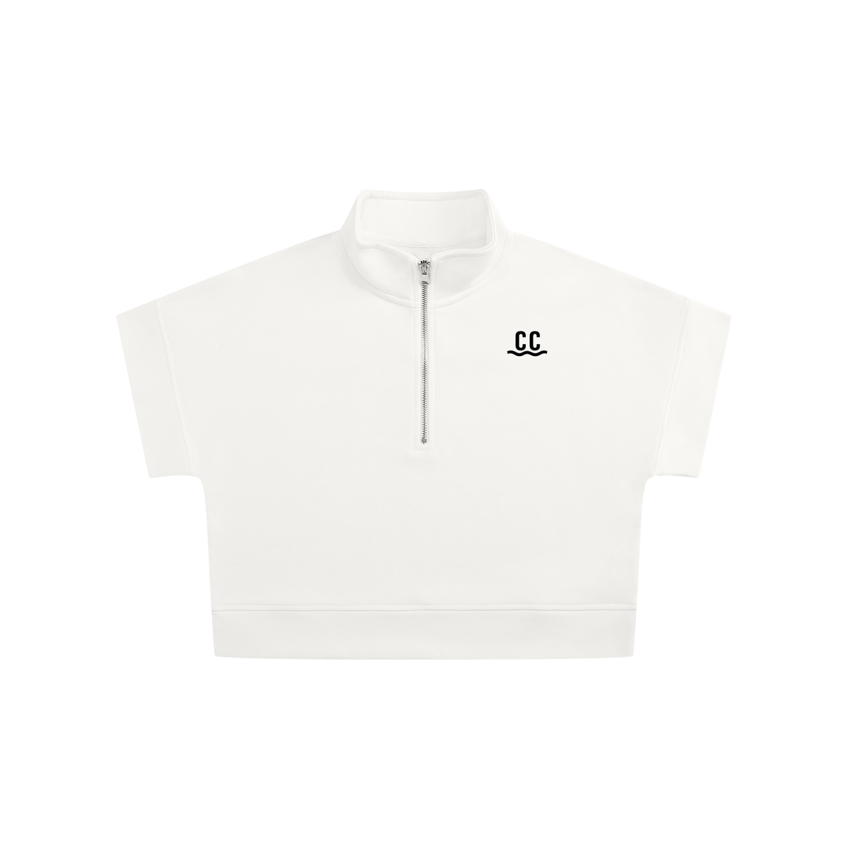 Women's Quarter Zip Crop Sweatshirt