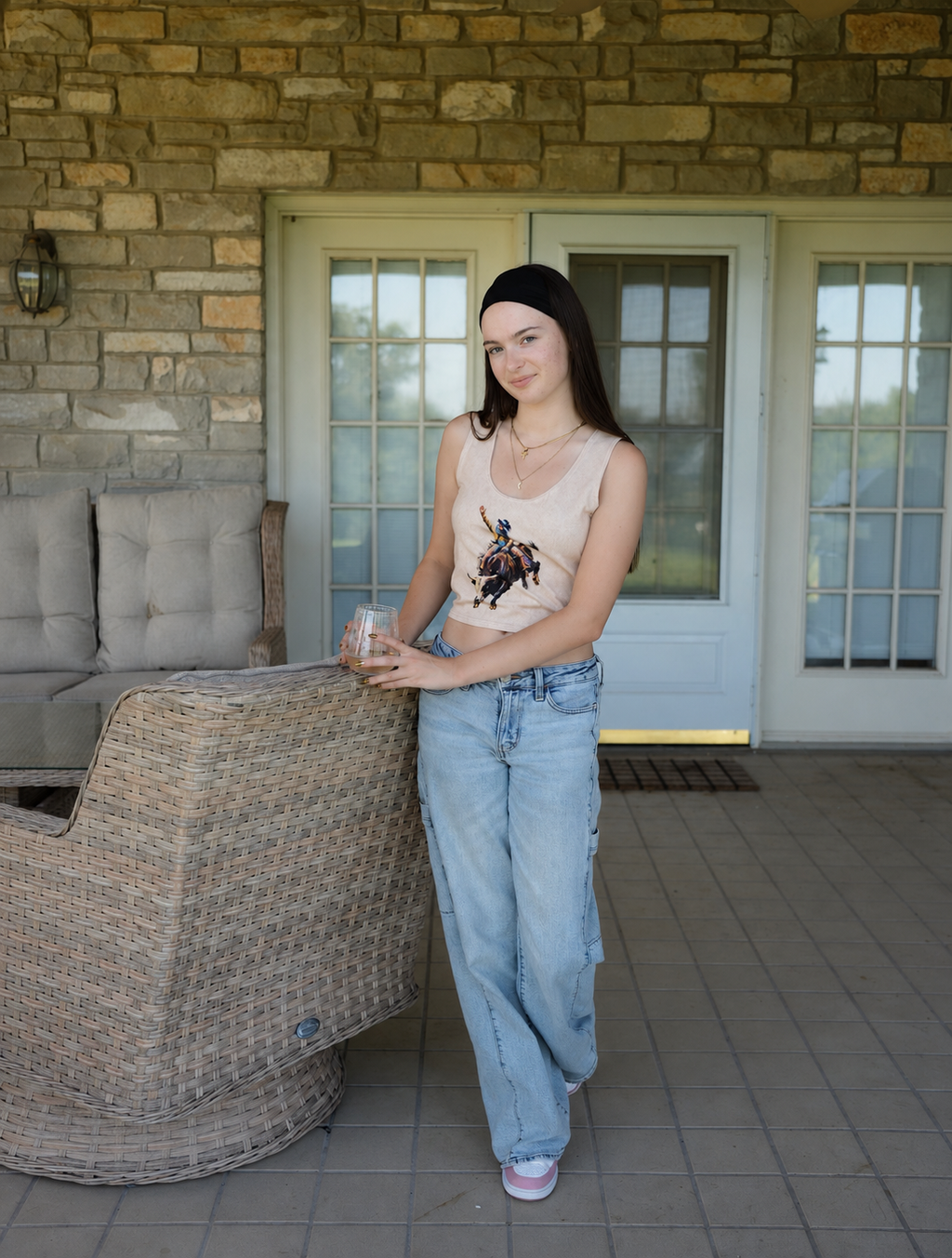 Bull Rider Cropped Tee