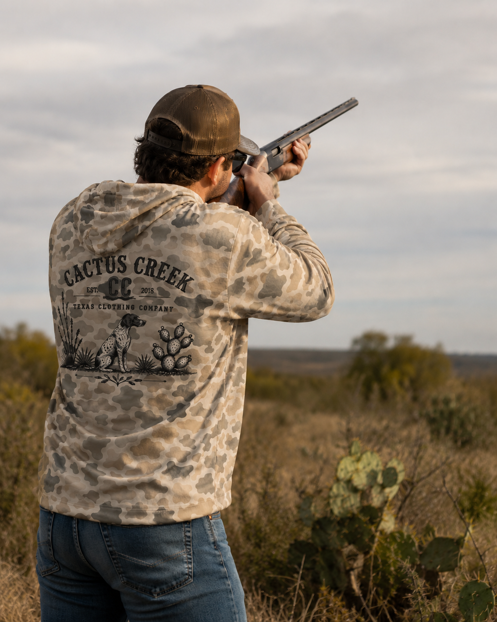 Duck Camo Pointer UPF Hoodie