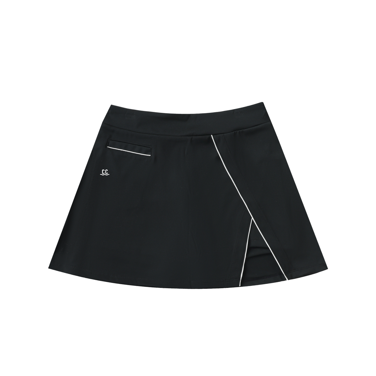 High-Waist Pocketed A-Line Skirt